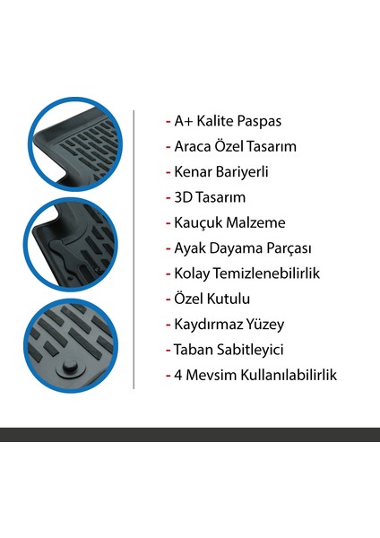 Dacia Logan 2013- Sonrası 3D Havuzlu Paspas