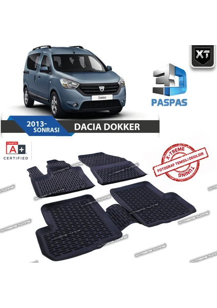 Xt Dacia Dokker 2013- Sonrası 3D Havuzlu Paspas