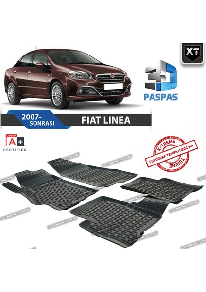 Fiat Linea 3D Havuzlu Paspas 2007- Sonrası