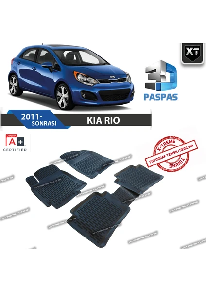 Xt Kia Rio 2011- Sonrası 3D Havuzlu Paspas