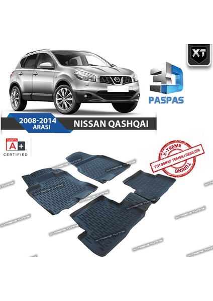 Xt Nissan Qashqai 2008-2014 Arası 3D Havuzlu Paspas