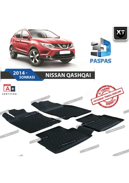 Xt Nissan Qashqai 2 3D Havuzlu Paspas 2014- Sonrası