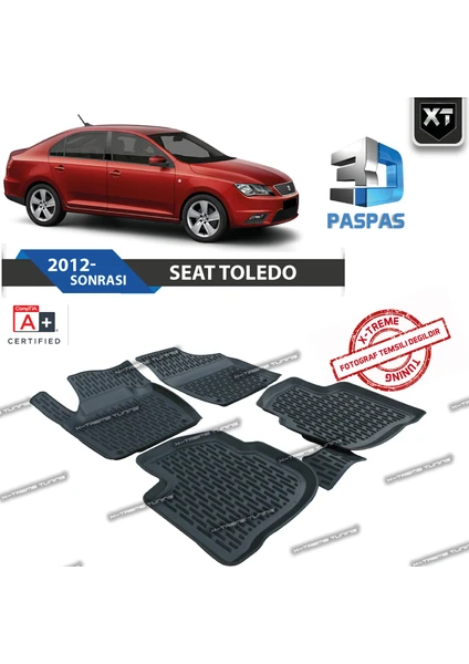 Xt Seat Toledo 3D Havuzlu Paspas 2012- Sonrası