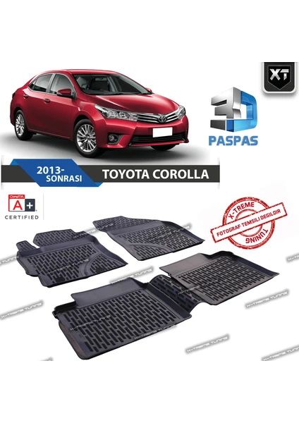 Xt Toyota Corolla 3D Havuzlu Paspas 2013- Sonrası