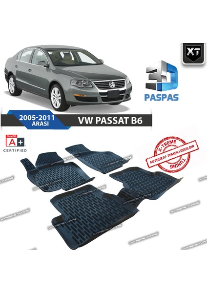 Xt Vw Passat B6 2005-2011 Arası 3D Havuzlu Paspas