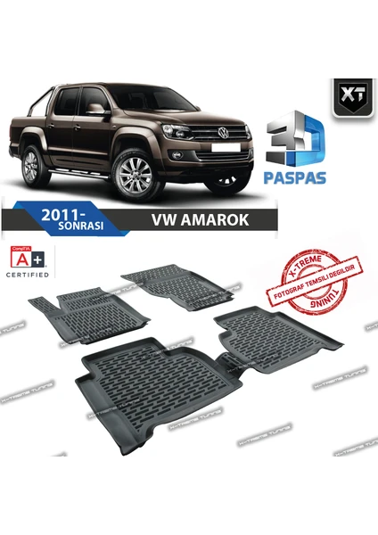 Xt Vw Amarok 2011- Sonrası 3D Havuzlu Paspas