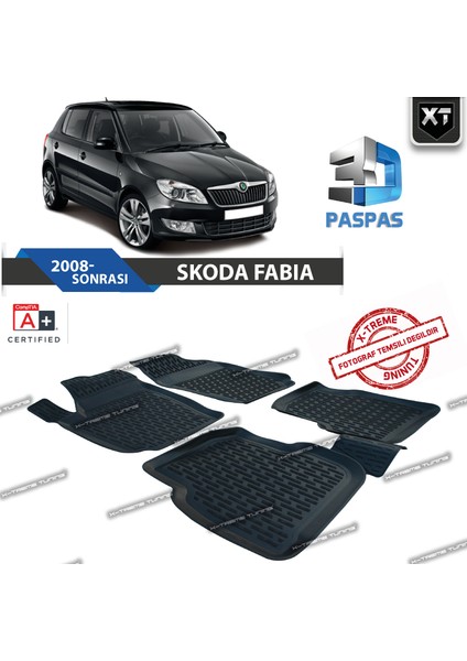 Skoda Fabia 2008- Sonrası 3D Havuzlu Paspas