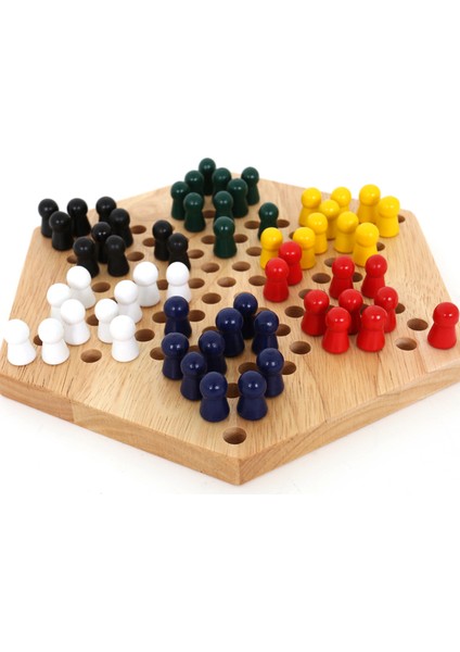 Ahşap Hexagon Çin Daması ve Solo Test Chinese Checkers Game fiyatları