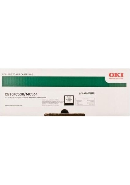 44469810 C/510 C/530 Mc561 Siyah Toner