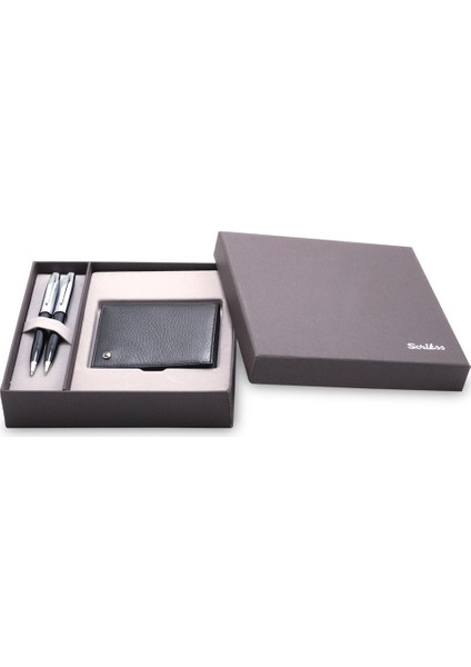 Dr 217 39 Tük + Vers Siyah Krom + Hakiki Deri Comfort Cüzdan Siyah Set