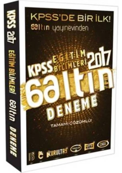 KPSS 2017 Eğitim Bilimleri Tamamı Çözümlü 6 Altın Deneme