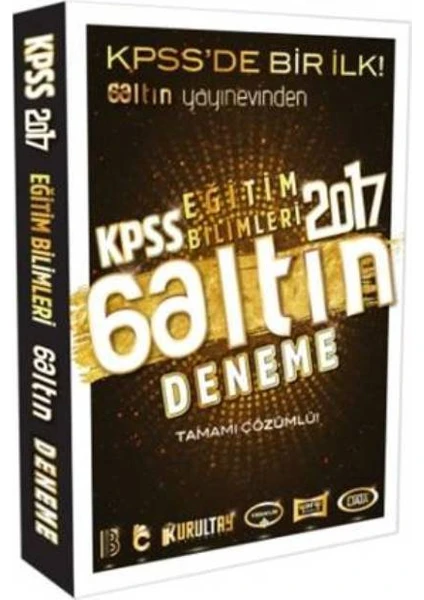 Benim Hocam Yayınları KPSS 2017 Eğitim Bilimleri Tamamı Çözümlü 6 Altın Deneme