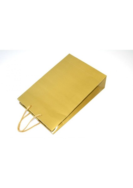 Karton Çanta Altın Sarısı 12X17 Cm 25 Adet