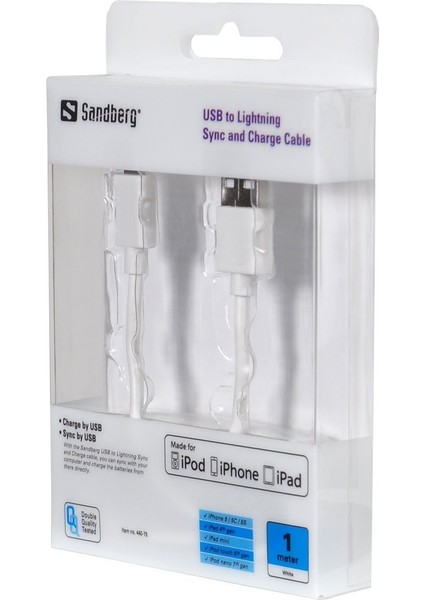 Apple Lightning 1m Şarj ve Data Kablosu - 440-75