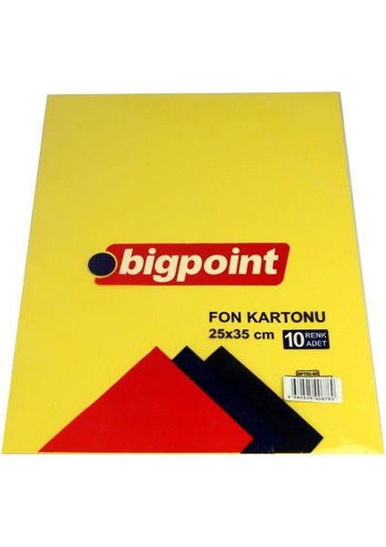 Fon Kartonu 25 x 35 Karışık 10'lu