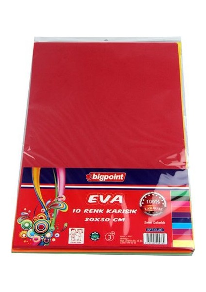 Eva 20 x 30 Karışık 10 Renk