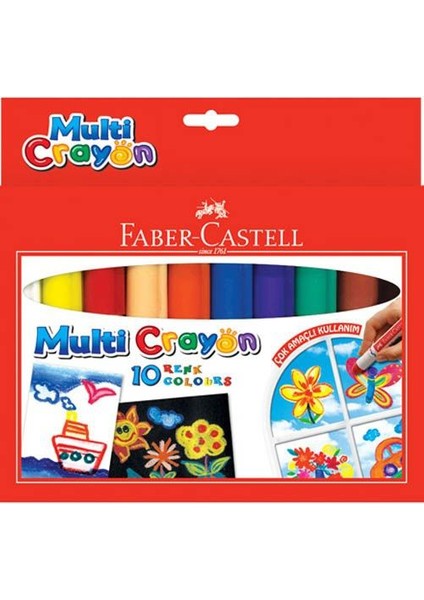 Multi Crayon Pastel 10 Renk