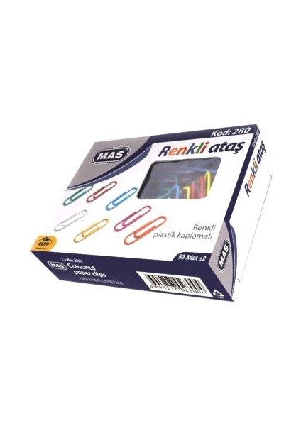 280 Renkli Ataş Pvc Kaplı 28 Mm