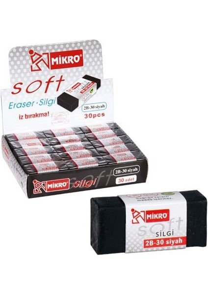 2B-30 Siyah Soft Silgi