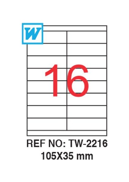 Tw-2216 105 x 35Mm Etiket