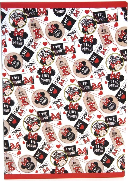 My Note Minnie Mouse Text Up Etiketli A4 60 Yaprak Kareli Defter