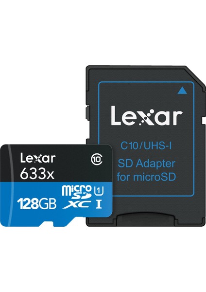 128GB MicroSDXC U1 633X 95MB/sn UHS-1 Class10 Hafıza Kartı