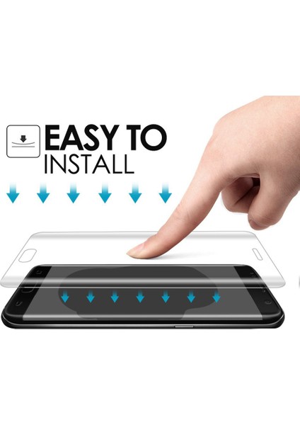 Samsung Galaxy J7 Prime Kavisler Dahil Tam Ekran Kaplayıcı Şeffaf Koruyucu Film