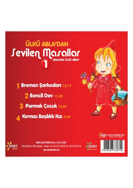 Ülkü Abladan Sevilen Masallar 1 (CD) fiyatları
