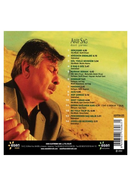 Arif Sağ - Dost Yarası (CD)