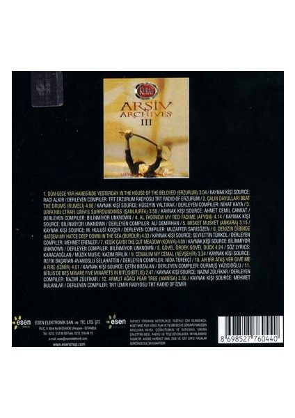 Kubat - Arşiv 3 (CD)