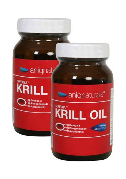 Superba Krill Oil Yağı Cam Şişe 730 Mg 60 Softgel 2 Adet