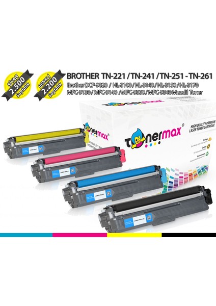Toner Cyan Compatible Brother TN241, TN221, TN251, TN261, TN291 – Neuf Sous Blister – Marque Générique