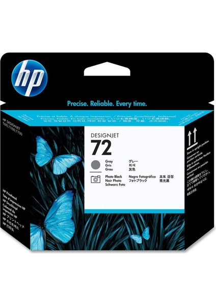 72 C9380A Gri ve Photo Siyah Baskı Kafası / Hp DesignJet T610 / T620 / T770 / T790 / T795 / T1100 / T1120 / T1200 / T1300 / T2300 Kartuş