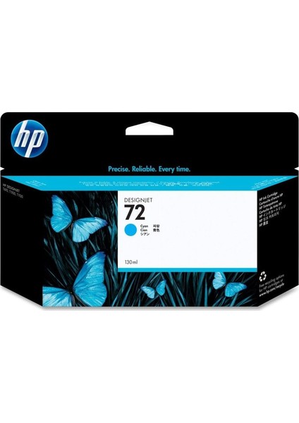 72 C9371A Mavi Kartuş 130 ML / Hp DesignJet T610 / T620 / T770 / T790 / T795 / T1100 / T1120 / T1200 / T1300 / T2300 Kartuş