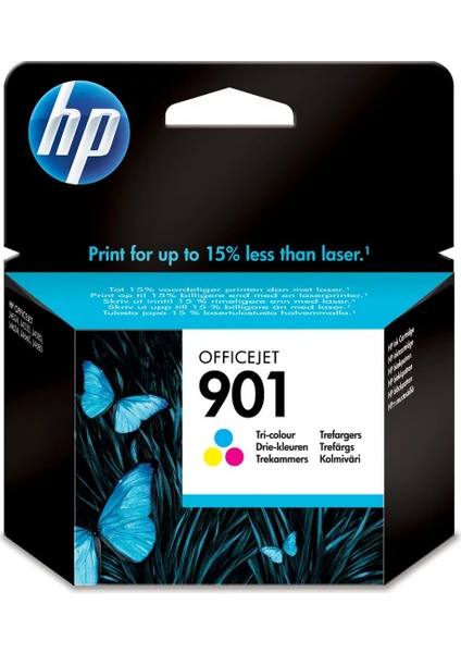 Hp 901 CC656A Renkli Kartuş / Hp Officejet 4500 / 4500W / J4500 / J4524 / J4550 / J4600 / J4680C Tricolour Orjinal Mürekkep Kartuşu