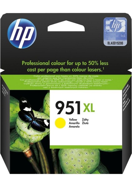 951XL CN048A Sarı Orjinal kartuş / Hp Officejet Pro 251 / 276 / 8100 / 8600 / 8610 / 8620 Sarı Orjinal kartuş