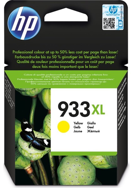 933XL CN056AE Sarı Kartuş / HP Officejet 6100 / 6500 / 6600 / 6700 / 7110 / 7610 / 7612 Yüksek Kapasite Orjinal Mürekkep Kartuşu