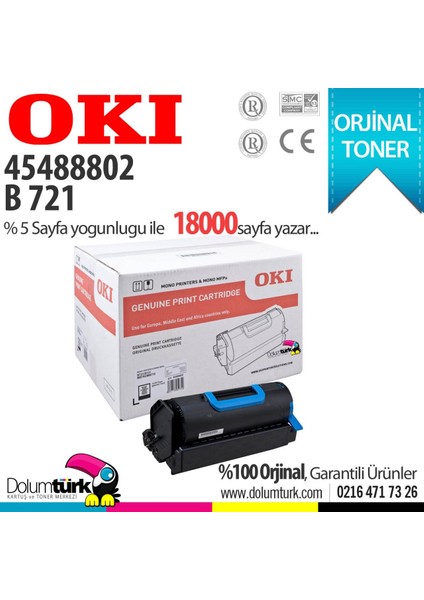 45488802 / B721 / B731 / MB760 / MB770 Orjinal Toner