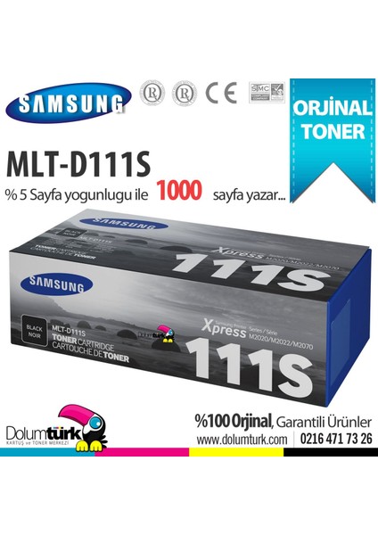 MLT-D111S / Xpress M2020 / M2022 / M2070 Orjinal Toner