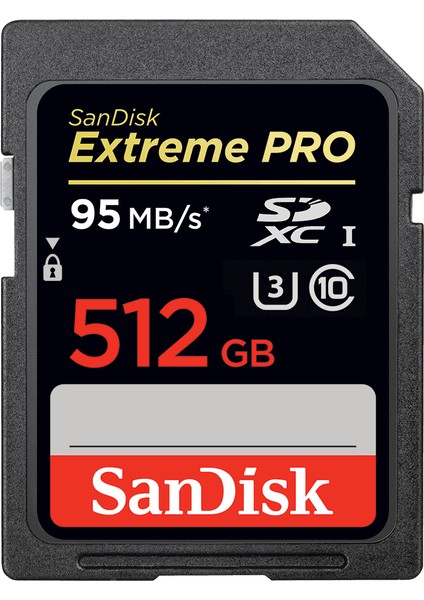 Extreme Pro 512GB SDXC 95MB/s V30 UHS-I U3 Hafıza Kartı SDSDXXG-512G-GN4IN
