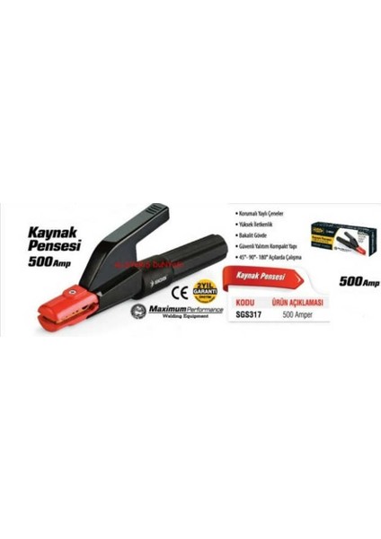 Profesyonel Kaynak Pensesi 500 Amper