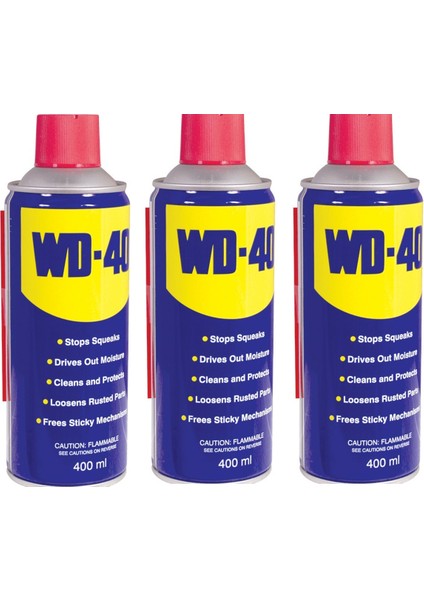 Wd-40 Çok Amaçlı Pas Sökücü 400 ml (3 Adet)