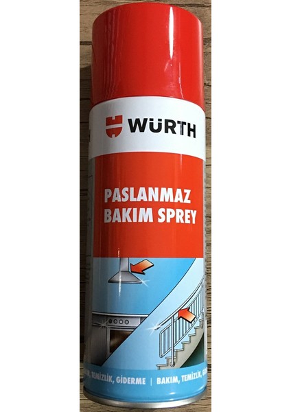 Würth Paslanmaz Bakım Spreyi Krom - Ankastre Parlatıcı 400 ml Yeni