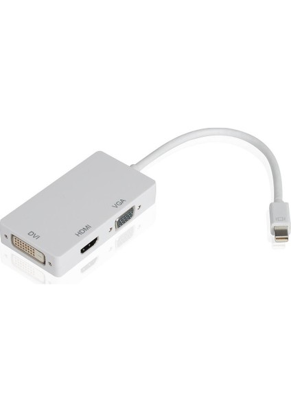 4639 Mini Displayport Hdmi Vga Dvi Çevirici Dönüştürücü Adaptör Thunderbolt Display Port Kablosu