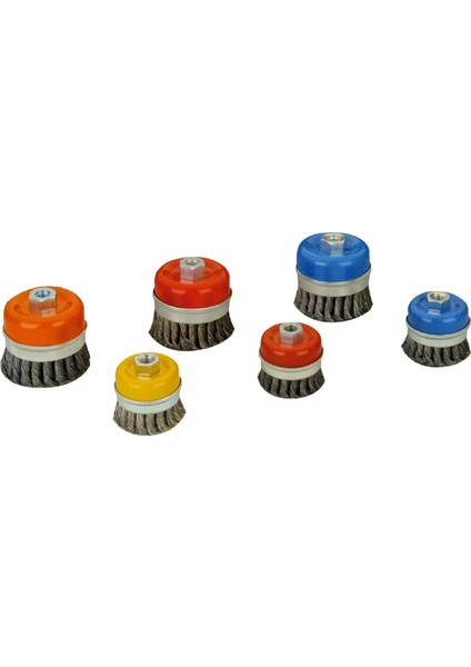 Çanak Tel Fırça Burgulu,Çelik Kuşaklı 125 mm