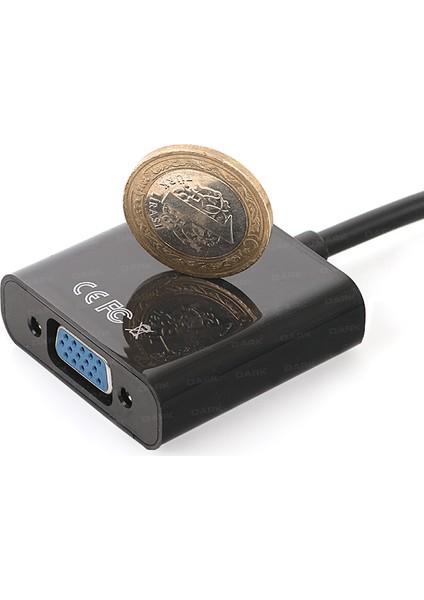 HDMI to VGA ve SES Aktif Dijital - Analog Dönüştürücüsü (DK-HD-AHDMIXVGA3)