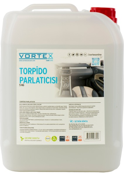 Vortex Torpido Temizleme Ve Bakım Sütü 5Kg 