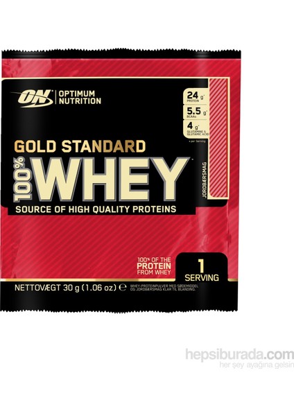 Optimum Nutrition Sachet - 100% Whey Gold Std - Chocolate / 24 Adet Porsiyon Paket