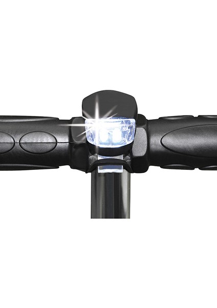 218 Işıklı Geniş 3 Teker Scooter Siyah