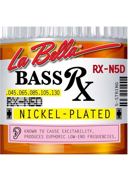 Gitar Aksesuar Bas Tel Labella 5 Telli RX-N5D 0,45